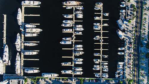 fort lauderdale aerial view photography of boat dock florida